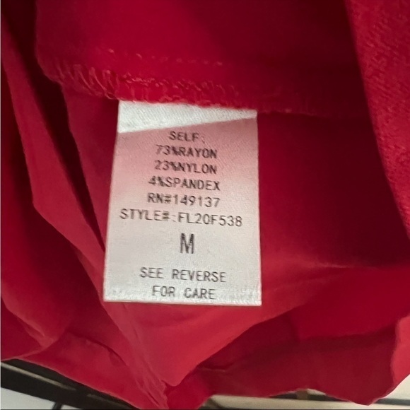Favlux Coral Red  Chic Sheath Dress, New with Tags - Picture 5 of 6
